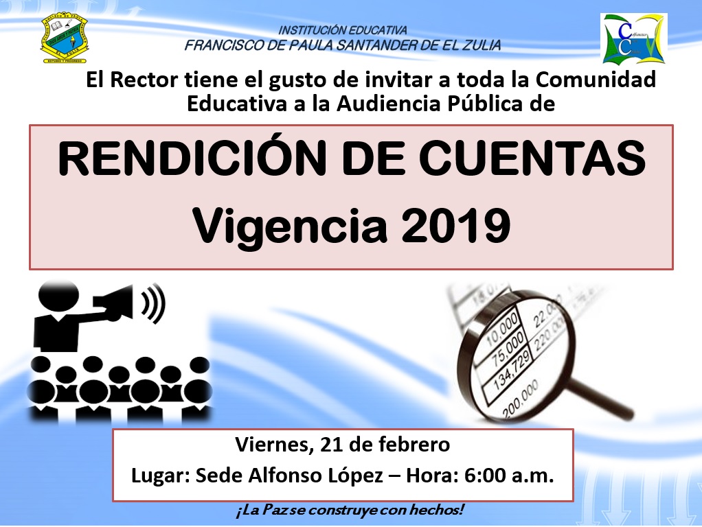 Rendición de Cuentas Vigencia 2019